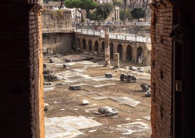 Trajan's Market Rome through arched window
