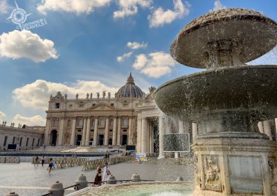 Vatican Square with fountain Rome