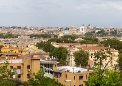 Sciarra garden panorama of Rome rooftops