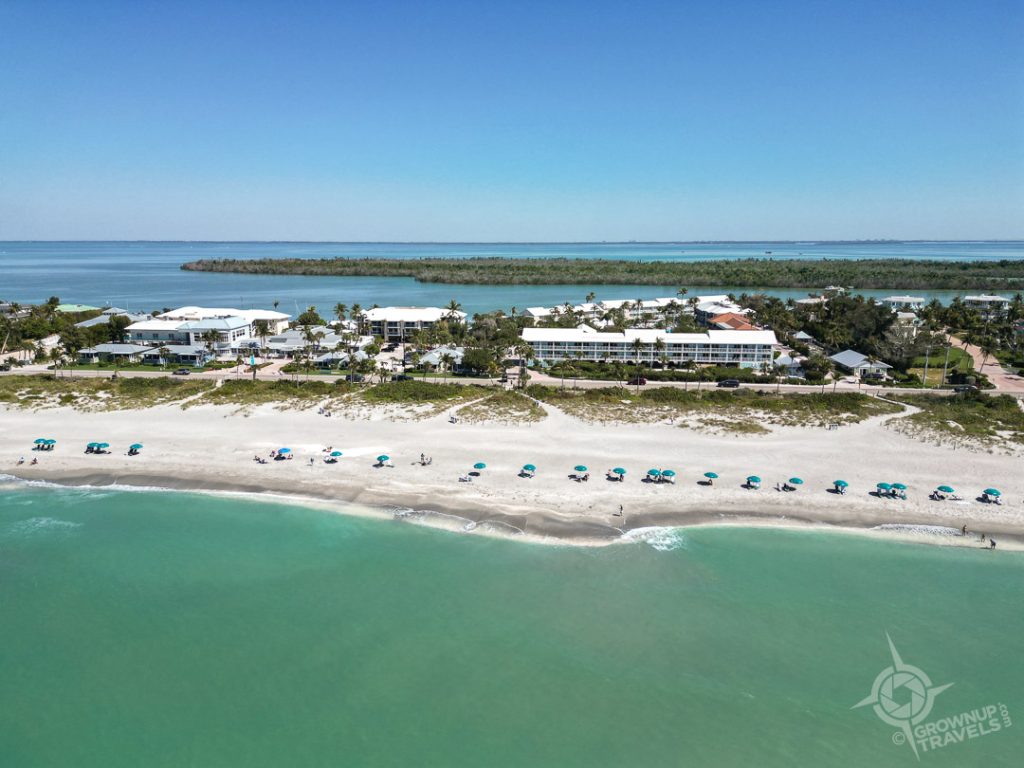 Aerial view of 'Tween Waters beach