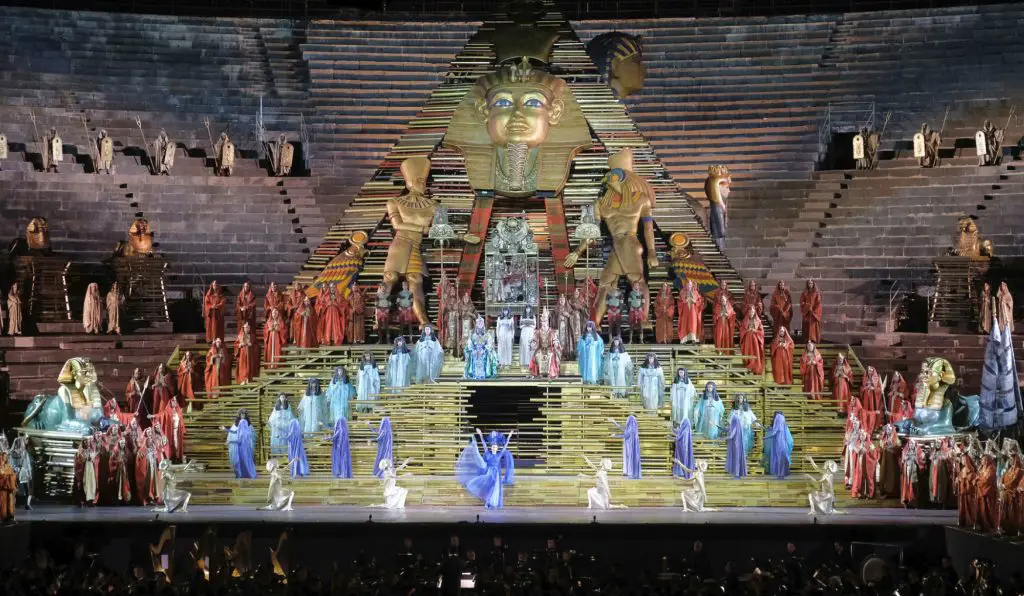 Aida performance at Verona Arena
