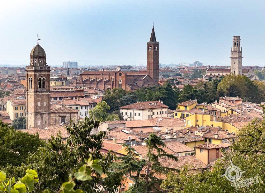View of Verona from lookout at Giardino Giusti