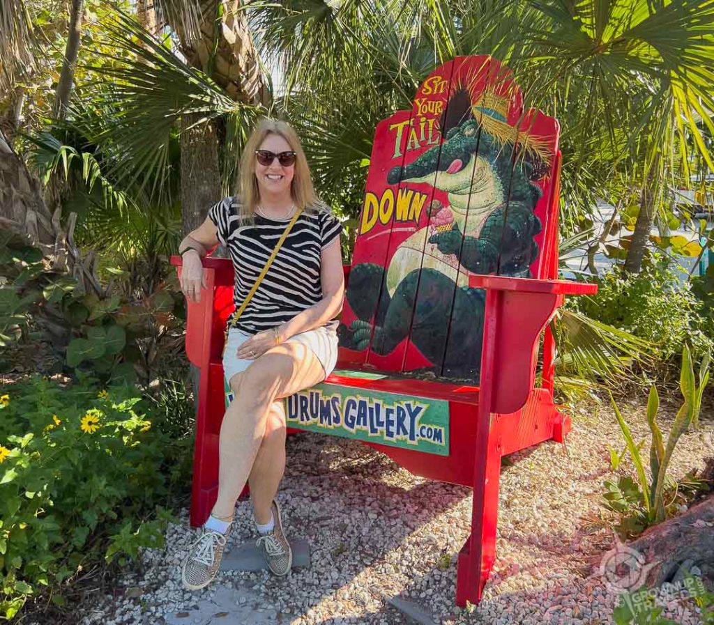 Jane at Jungle Drum Gallery in Captiva village
