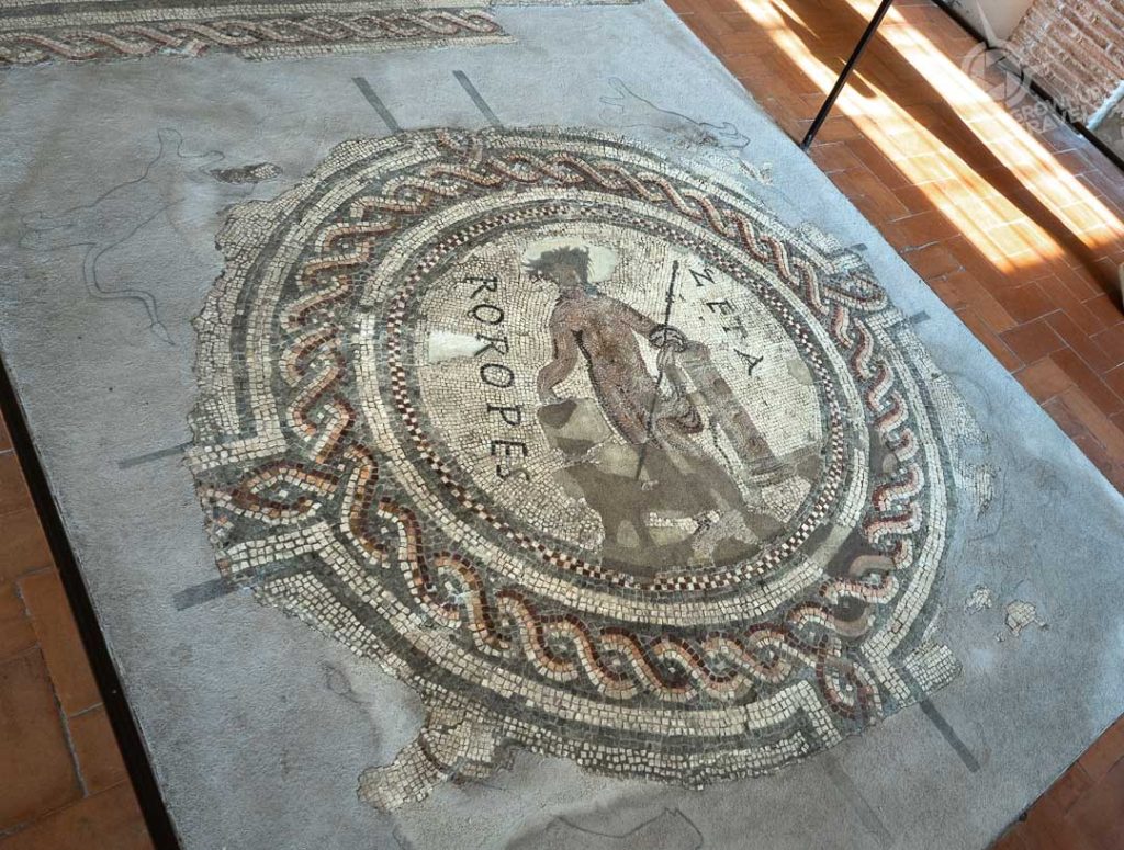 Mosaic of Bacchus in Archaeological Museum Verona