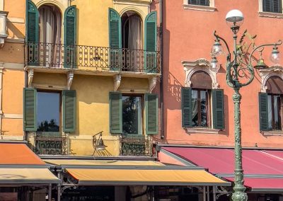 Street cafes Verona theatre Piazza Bra