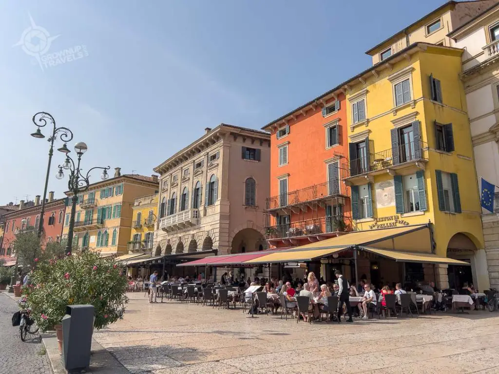 Street cafes near Verona's Piazza Bra