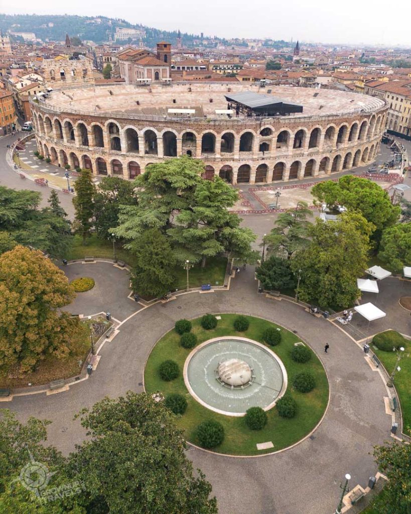Piazza Bra aerial view