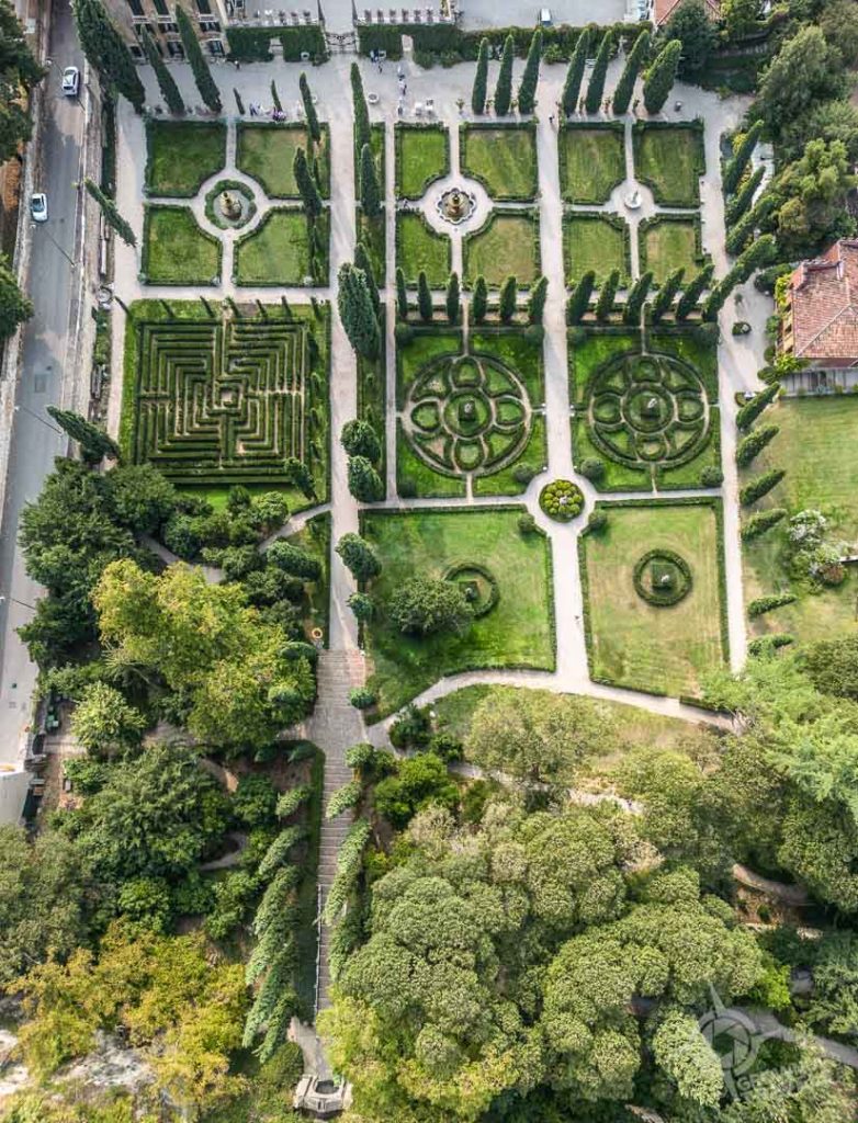 aerial view of Giardino Giusti Verona