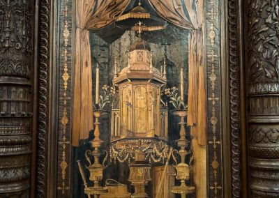 intarsia wood inlay panel Santa Maria in Organo Verona