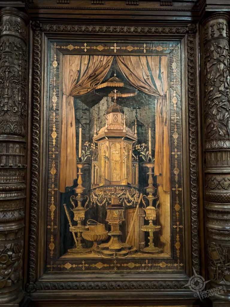 intarsia wood inlay panel Santa Maria in Organo Verona
