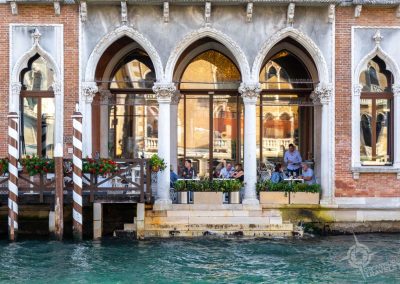 Dining canal-side in Venice