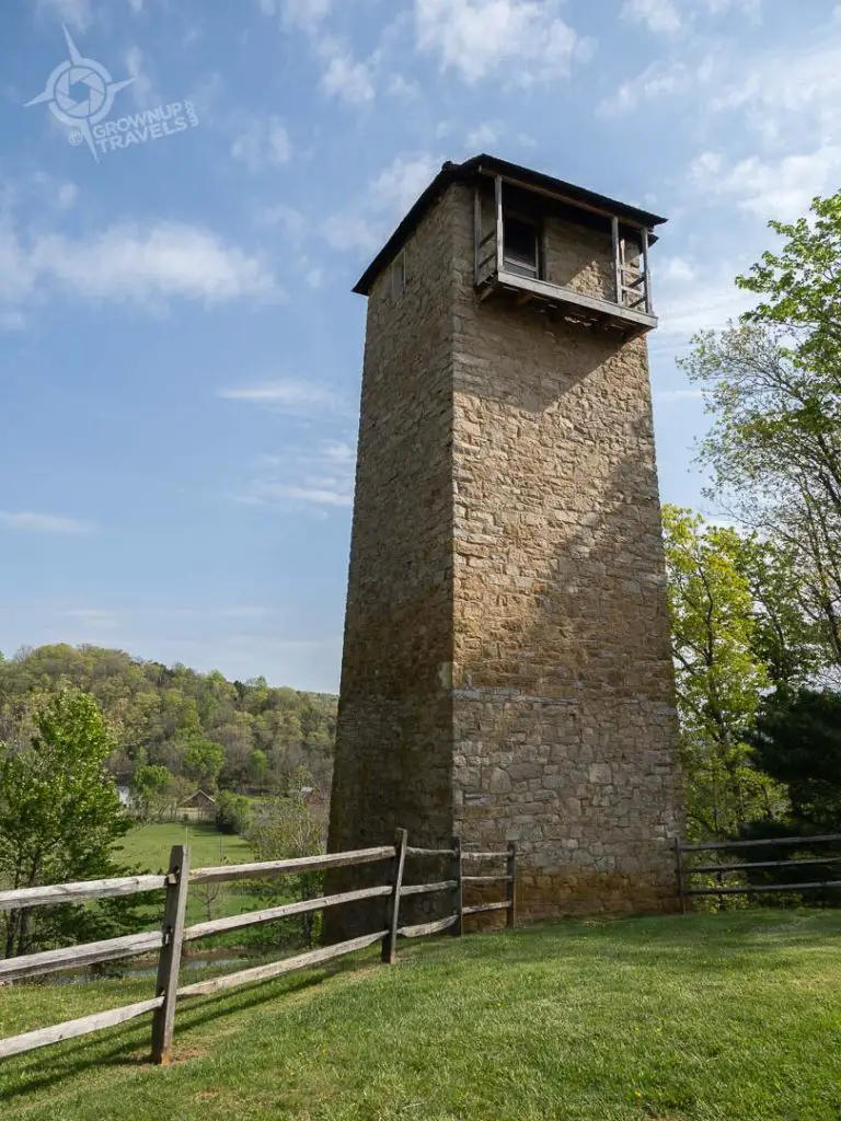 Jackson Shot Tower from ground level Wytheville