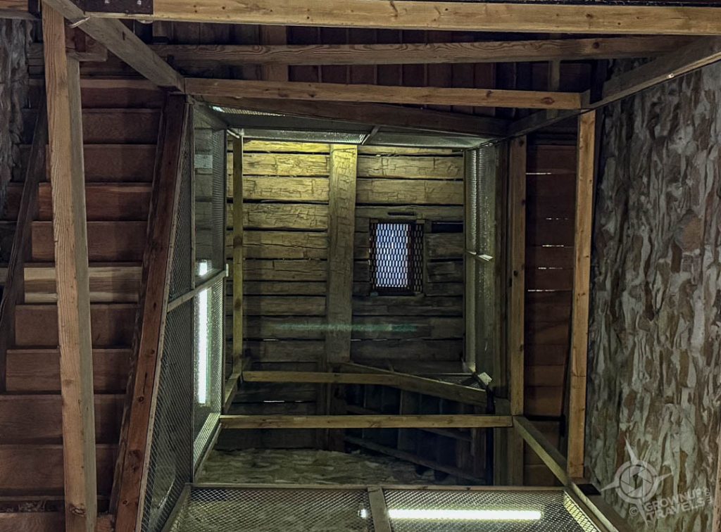 Shot tower looking up to top