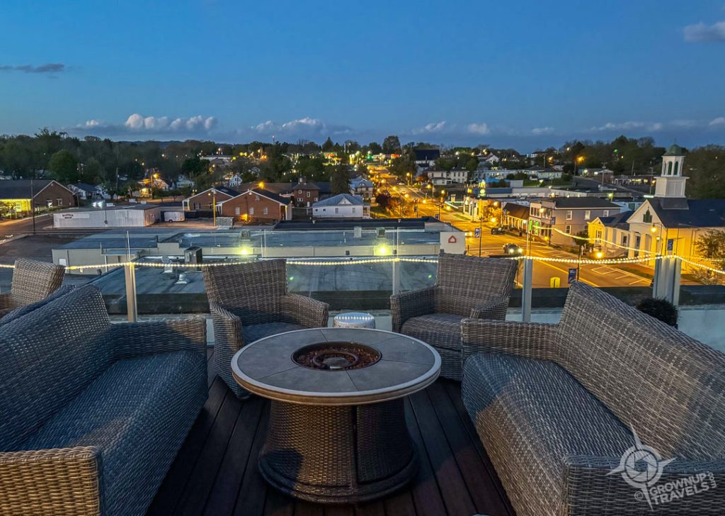 The Perch rooftop at Bolling Wilson Hotel Wytheville Virginia