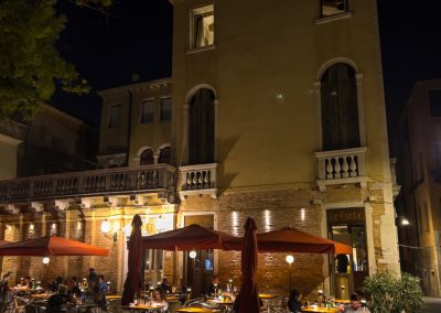 Venetian piazza at night