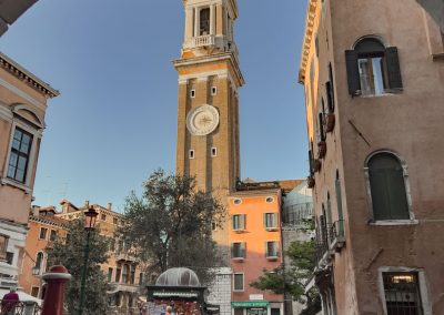 Venetian street scene under archway