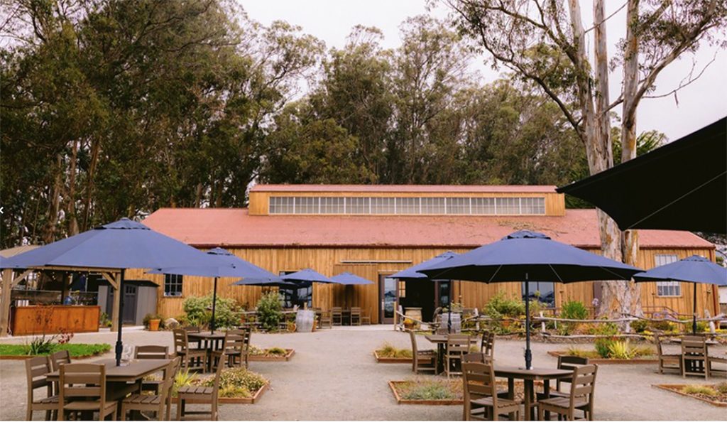 Hearst Ranch Winery San Simeon Tasting patio