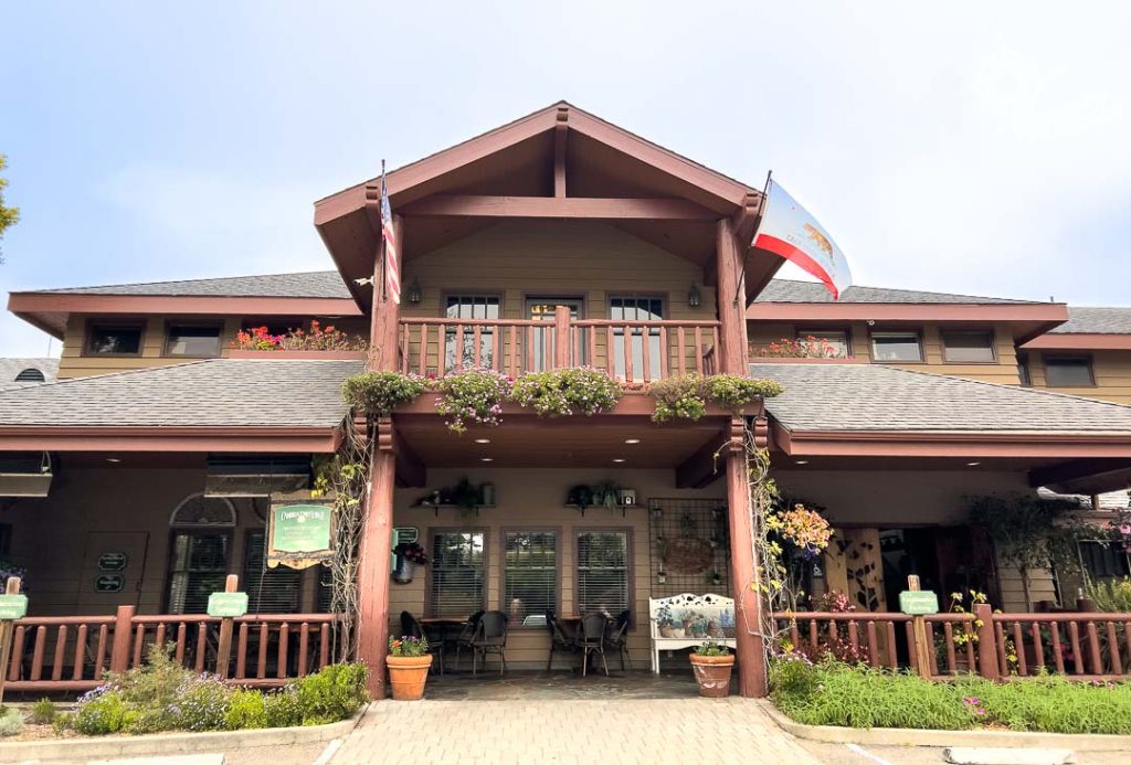 Main reception at Cambria Pines Lodge