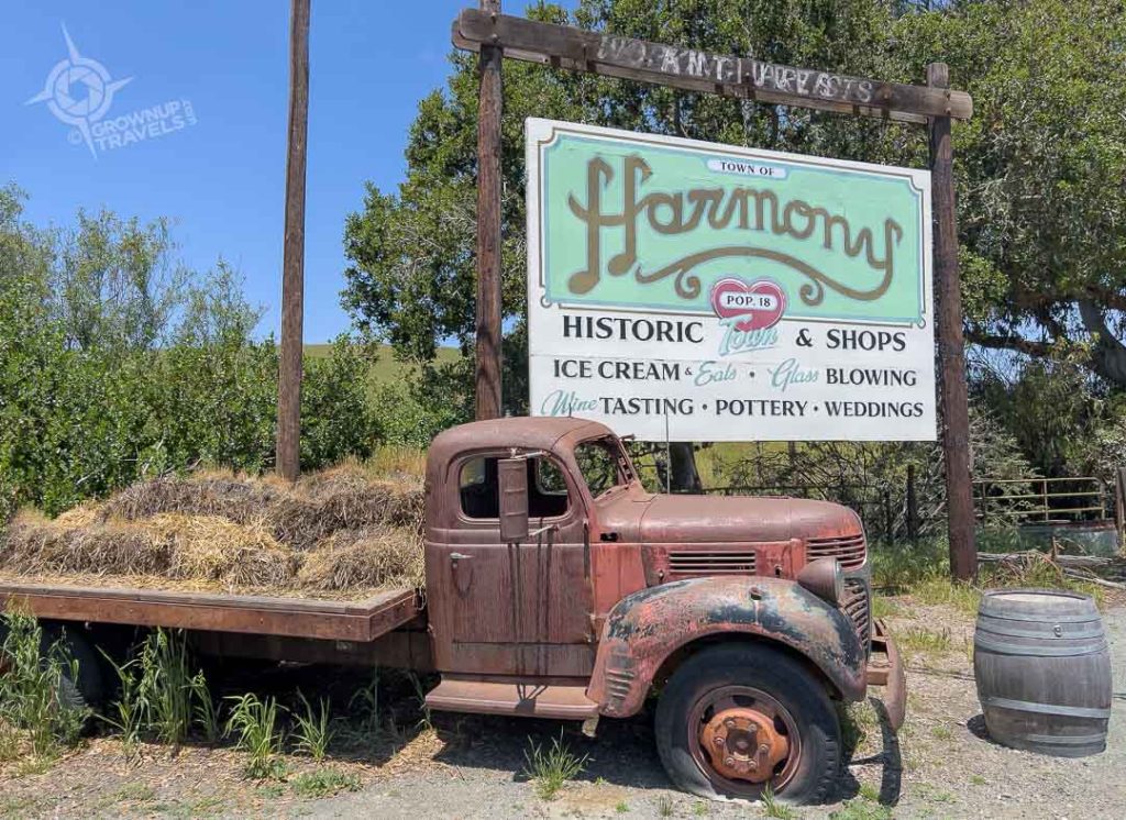 Rusted truck and sign Harmony