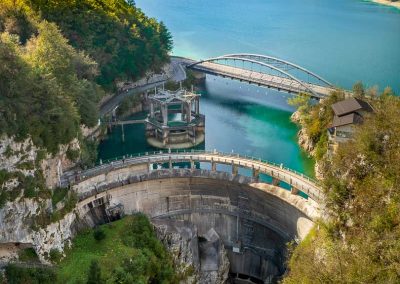 Lake Barcis dam from belvedere