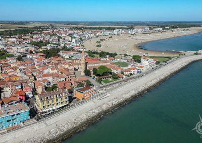 Caorle beaches east aerial view