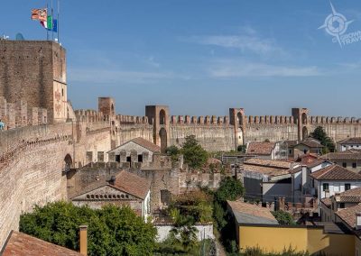 Cittadella walls from pathway