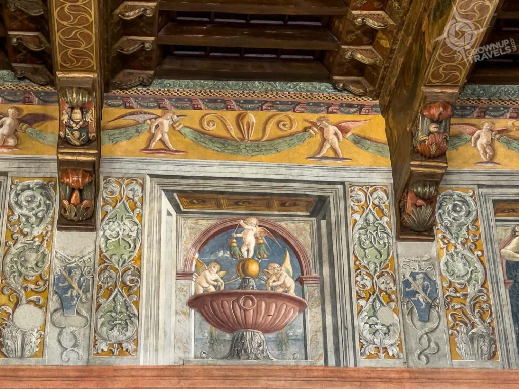 Original wood ceiling detail Palazzo Venezia Rome