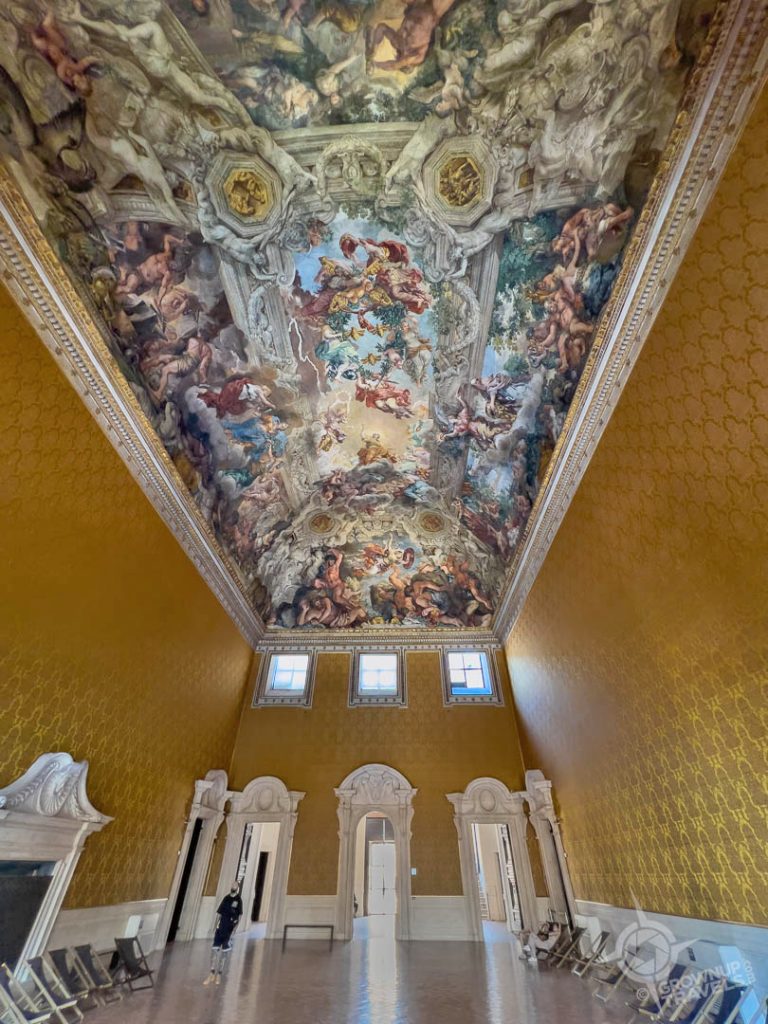 Pietro di Cortona ceiling fresco room with chairs Palazzo Barberini Rome