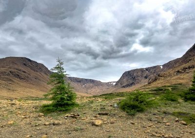 Tablelands with stormclouds Western Newfoundland