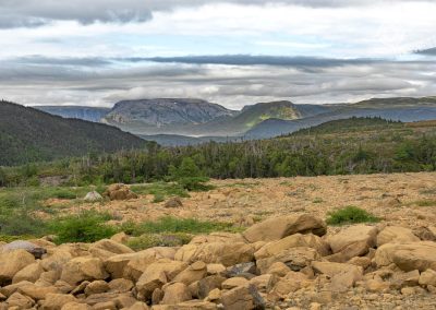 View back to Gros Morne Mountain from Tablelands