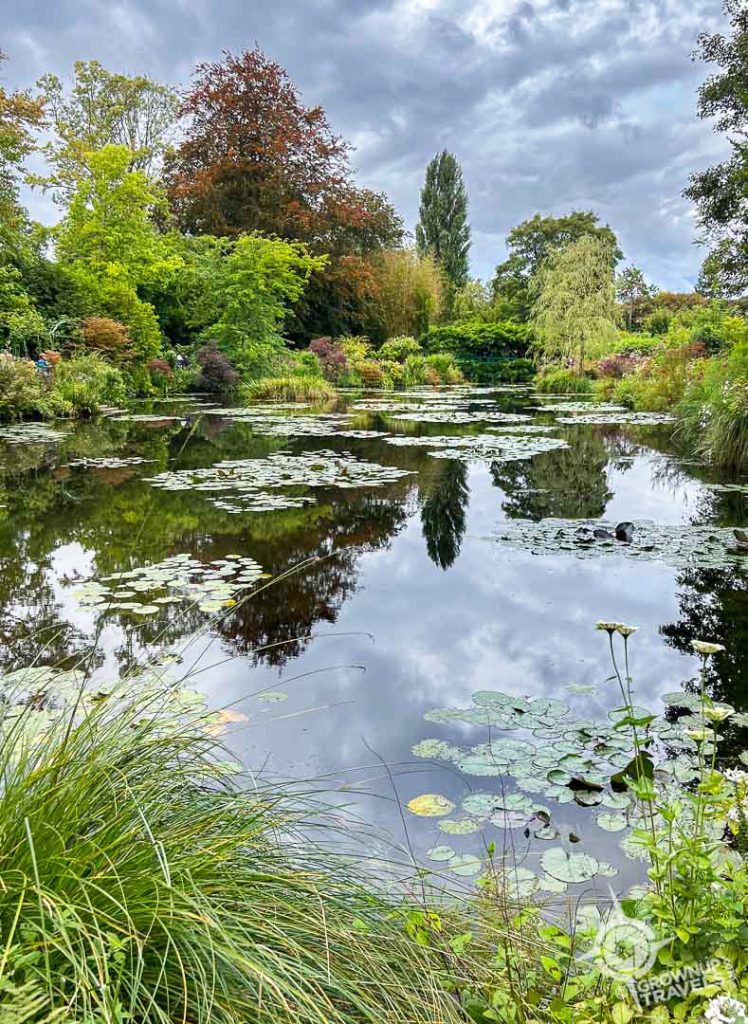 Monets lily pond overcast day