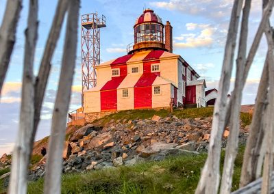 Cape Bonavista lighthouse through fence