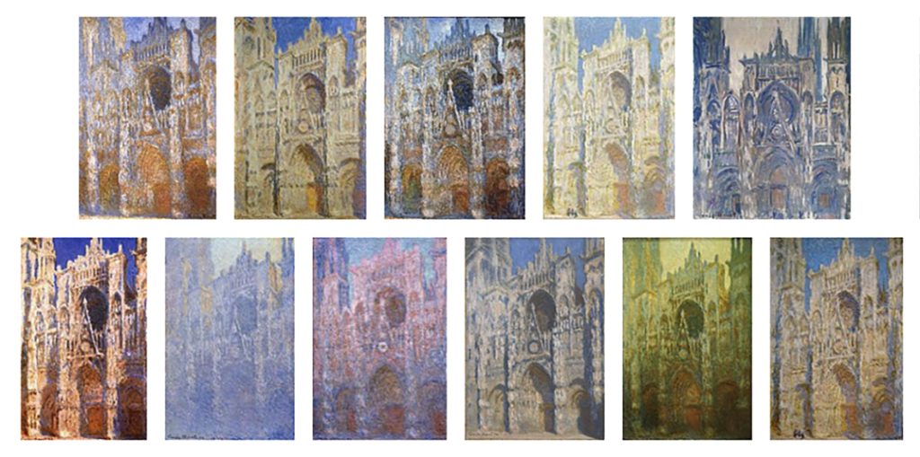 Claude Monet Rouen Cathedral paintings public domain