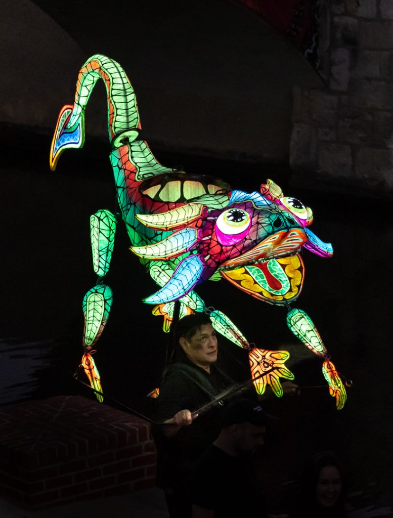 Giant Alebrija puppets Day of the Dead in San Antonio