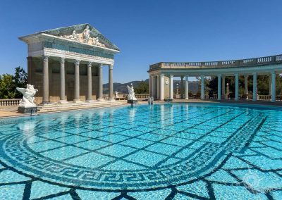 Hearst Castle exterior Neptune Pool offset view