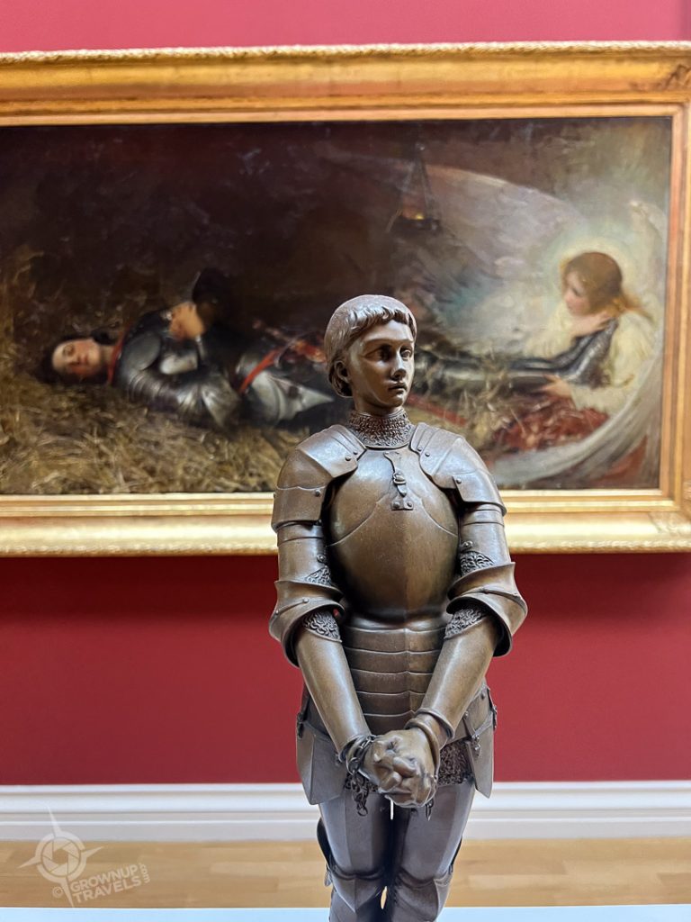 Joan of Arc sculpture and painting Historial Rouen