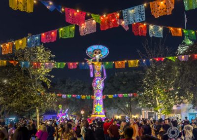 La Villita at night Day of the Dead festival San Antonio