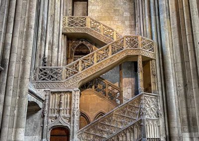 Notre Dame Cathedral Rouen Stone Stairway of the LIbrary