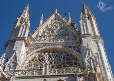 Saint Ouen Rose window Rouen closeup