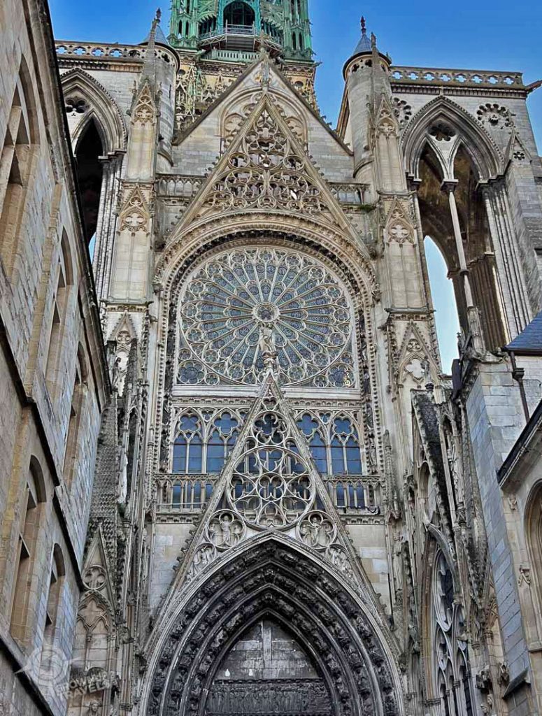 Side facade entrance Rouen Cathedral