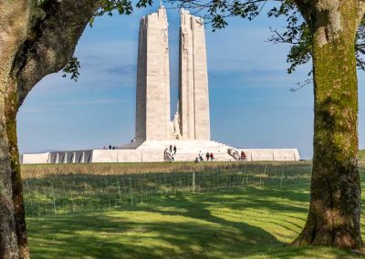 Vimy Memorial through trees