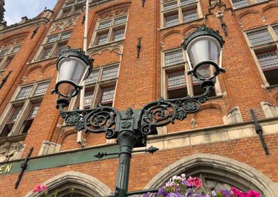 Lamppost in Bruges Belgium