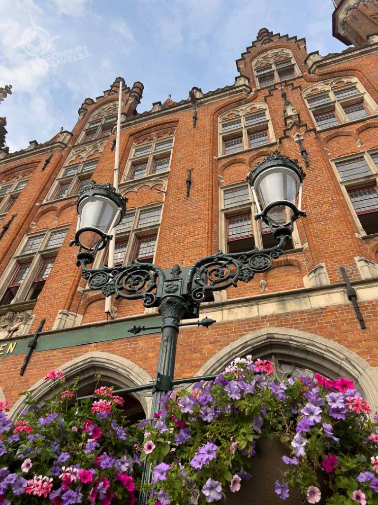 Lamppost in Bruges Belgium