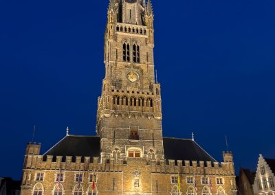 Bruges Belfry at night Belgium