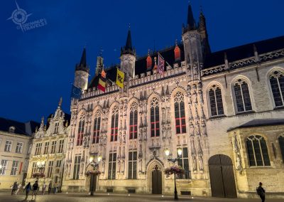 Burg place at night Bruges Belgiium-2