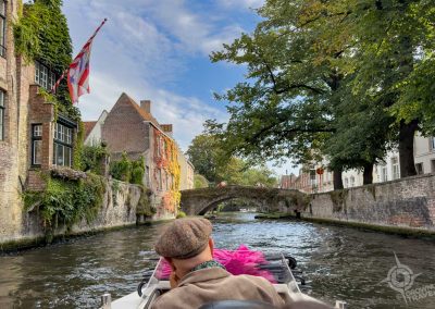 Canal boat tour Bruges Belgium
