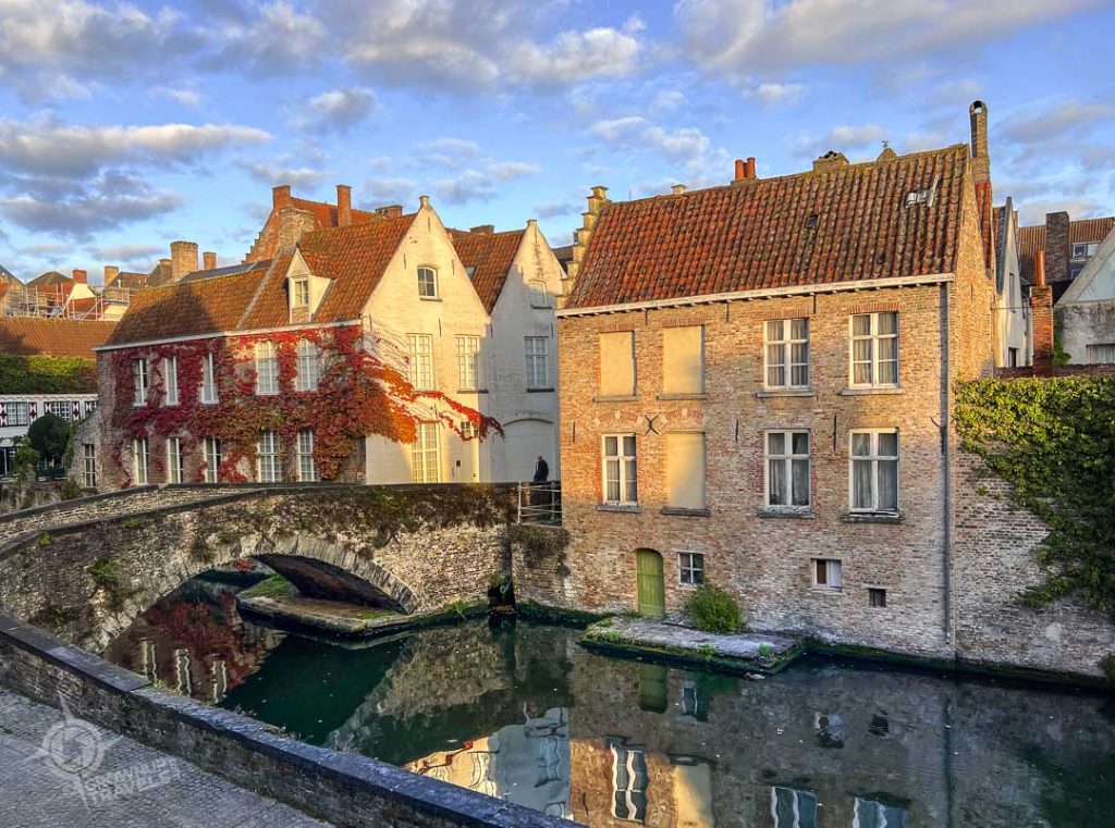 Groenerei Canal in autumn Bruges Belgium