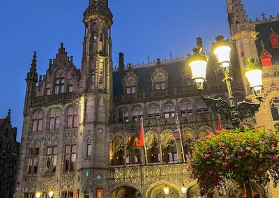 Historium at twilight Bruges Belgiu