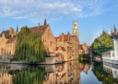 Morning reflections in Bruges Belgium