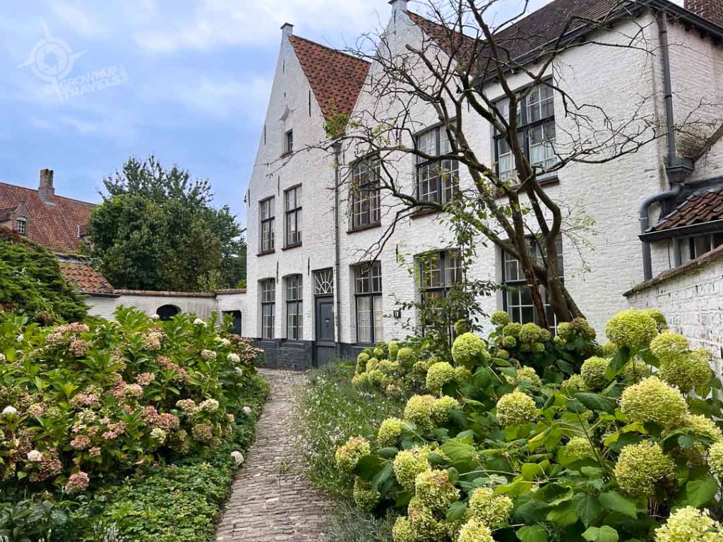 ecret garden in Begijnhof in Bruges Belgium-2